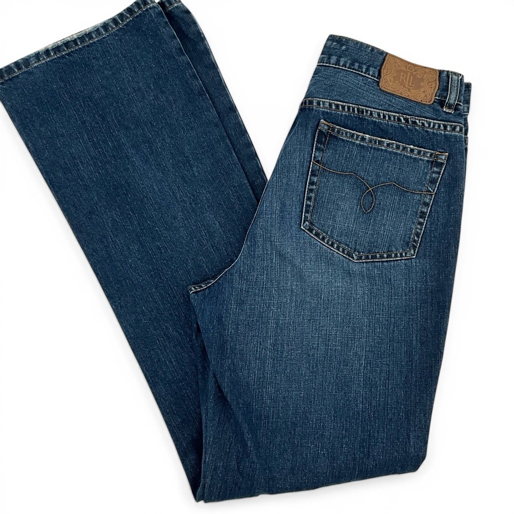 Lauren Jeans Co Premium Womens Dark Wash Straight Leg High Rise Denim Jeans 8